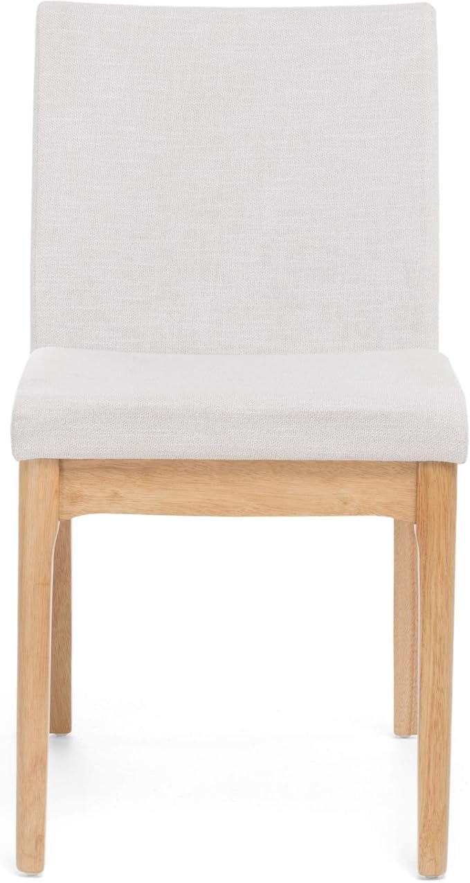 Christopher Knight Home Benson Mid-Century Modern 7 Piece Dining Set, Light Beige and Natural Oak
