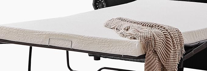 Reversible Sleeper Sofa Bed with Comfortable Memory Foam Mattress, Convertible Corduroy Full Size Pull Out Couch for Living Room, Space Saving Furniture, 72" Wide, Rounded Arms, Black