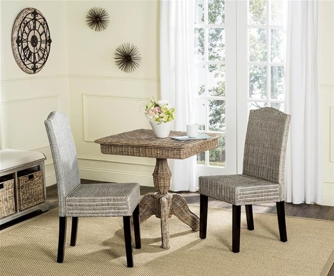 SAFAVIEH Home Collection Odette Grey Wicker Dining Chair