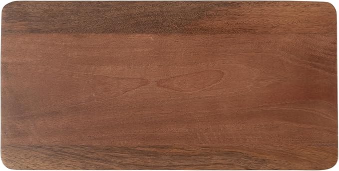 Kate and Laurel Dahl Modern Slatted Wooden Slim Side Table