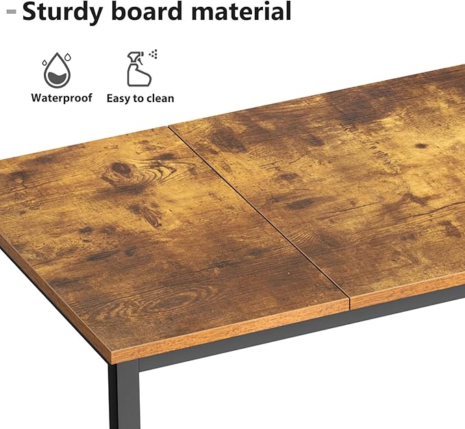DlandHome 71 inches X-Large Computer Desk, Composite Wood Board, Decent and Steady Home Office Desk/Workstation/Table,23.6 Wide, Retro