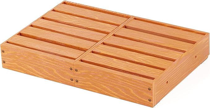 Wooden Step Stool, Durable Pine Wood Platform 23.6" x 15.9", 3.5" High, Supports 450 lbs, Sturdy Minimalist Low Step for Kitchen, Bedroom, Bathroom, Living Room & Indoor Home Décor