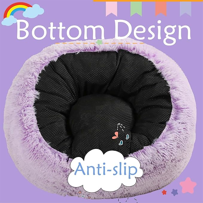 Bean Bag Chair for Kids with Plush Faux Fur Cover, 2.5FT Memory Foam Filled Bean Bag for Teens & Kids, Lazy Sofa for Living Room/Bedroom/Dorm, Rabbit-Ears Design