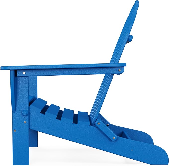 POLYWOOD AD5030PB Classic Folding Adirondack Chair, 35.00" x 29" x 35.00", Pacific Blue