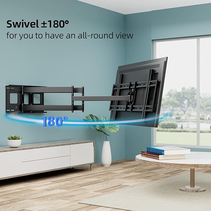 Heavy Duty TV Wall Mount for 42-90" TVs, 4X Load Tested Holds 179lbs, 40.9" Smooth Gliding Extension Arms, Full Motion Swivel & Tilt, VESA 800x400, Fits 16-18" Studs