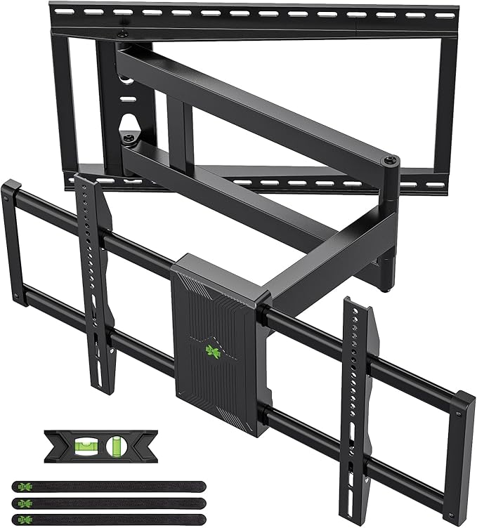 USX Mount Long Arm TV Wall Mount for Most 42-90 inch Television 40 Inch Extension Full Motion TV Mount，Wall Mount Bracket with 90°Swivel Up to 150lbs Fits 16” 18” 20” 24” Stud VESA 800x400mm
