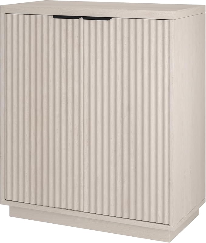 Henn&Hart 28" Wide Rectangular Accent Cabinet in Alder White, for Home, Living Room, Bedroom, Entertainment Room, Office