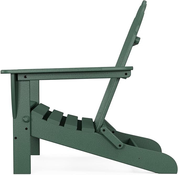 POLYWOOD AD5030GR Classic Folding Adirondack Chair, 38.5" x 31.25" x 33.5", Green