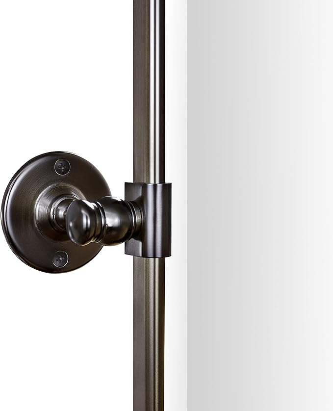 20x30'' Pivot Rectangle Bathroom Mirror Oil Rubbed Bronze Metal Framed Tilting Beveled Vanity Mirrors for Wall