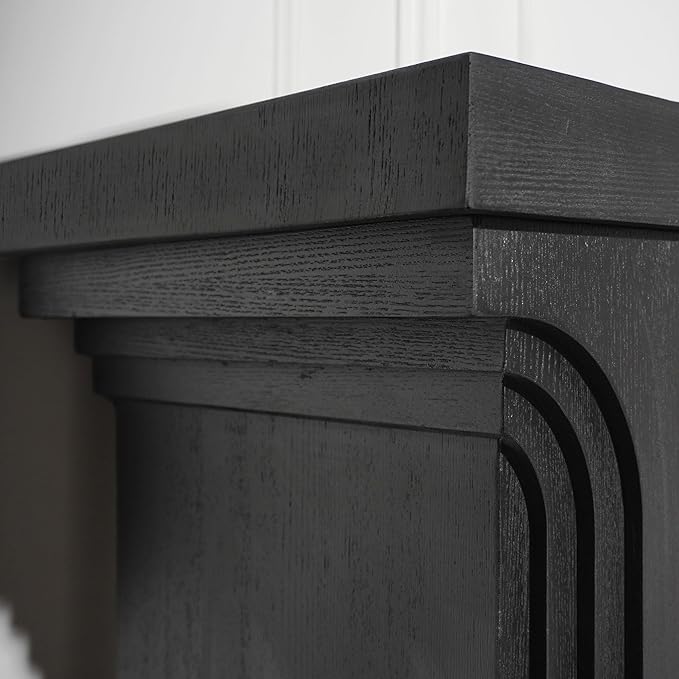 KEIKI Wood Entryway Console Table Behind Couch & Sofa, Modern Minimalist Style for Entrance, Hallway, Living Room, Black