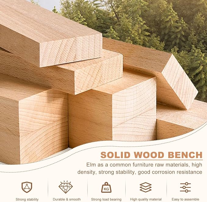 Farmhouse Solid Wood Bench: Long Rustic Indoor Narrow Wooden Bench for Entryway,Living Room, Dining Room,End of Bed,Hallway (59" Lx10 Wx18 H)