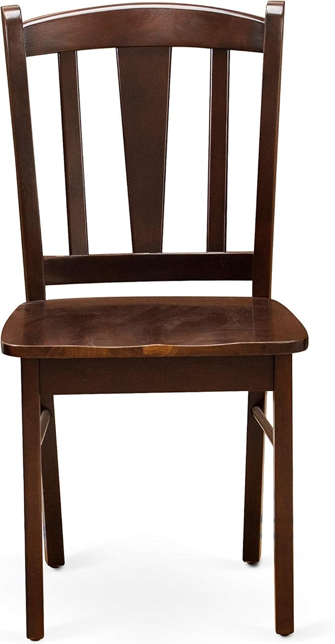 East West Furniture ESDL3-MAH-W 3 Piece Dinette Set for Small Spaces Contains a Round Dining Table with Pedestal and 2 Dining Room Chairs, 30x30 Inch, Mahogany
