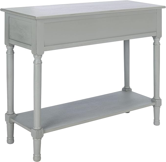SAFAVIEH Home Collection Tate Distressed Grey 2-Drawer Bottom Shelf Console Table CNS5720C