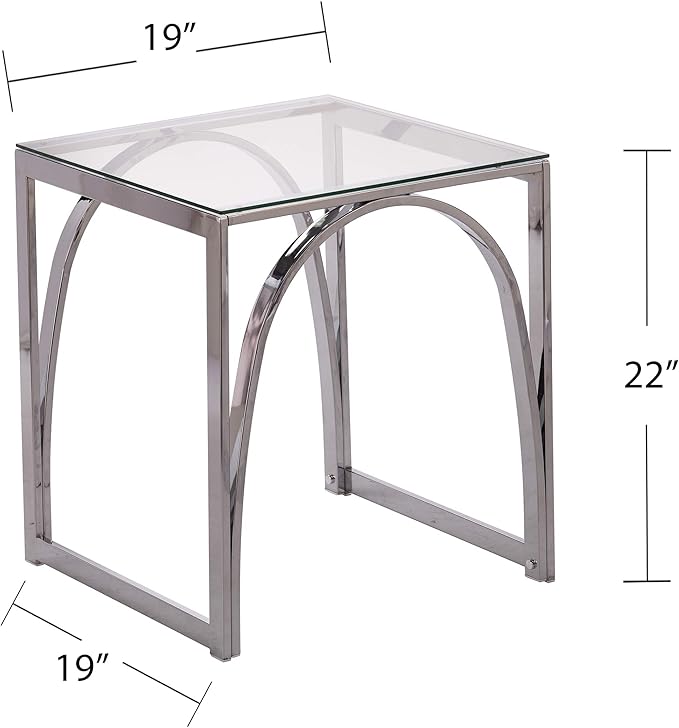 SEI Furniture Stevenly End Table, Chrome