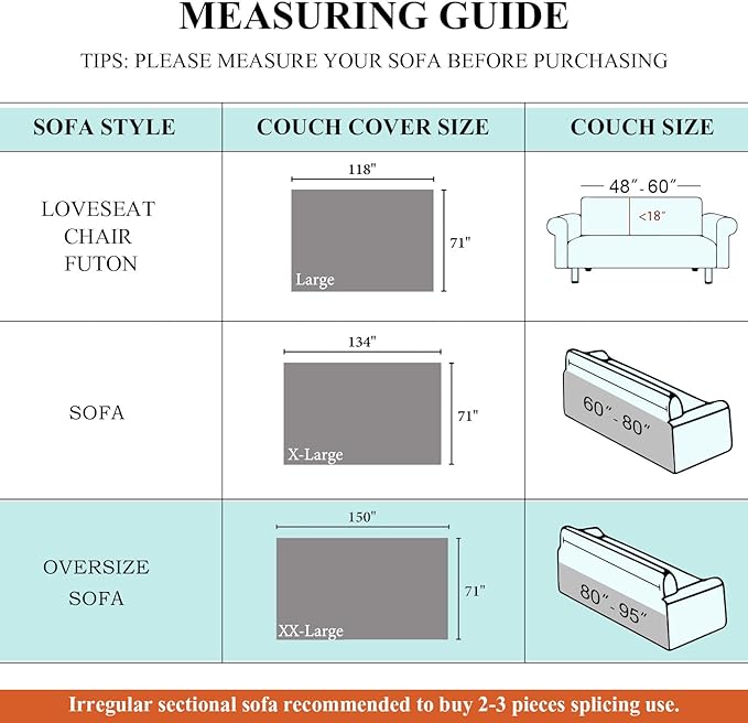 STACYPIK Dark Blue Waterproof Sofa Covers for Sofa Water Resistant Couch Covers Dog Bed Cover Non-Slip Sofa Slipcovers for Kids Pets Washable Furniture Protector Covers for 3 Cushion Couch-71X150IN