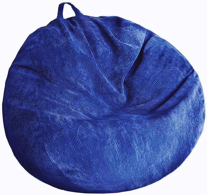 Stuffed Animal Storage Bean Bag Chair Cover (No Filler) Washable Ultra Soft Corduroy Bean Bag Cover for Organizing Plush Toys or Textile, Sack Bean Bag for Adults, Teens