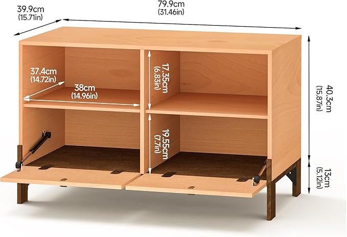 Sebastack TV Stand, Expandable Television Stand, Customizable Coffee Table with Drawer, Entertainment Center and Media Console with Storage for Living Room, Bedroom, 31 inch Beech Color (1 pcs)