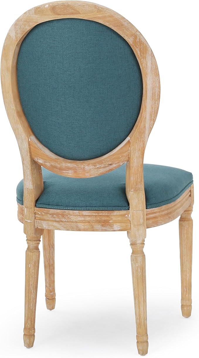 Christopher Knight Home Phinnaeus Fabric Dining Chairs, 2-Pcs Set, Dark Teal