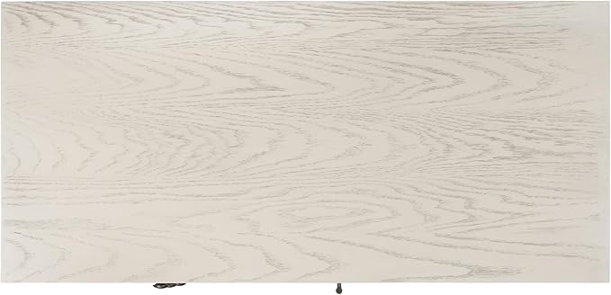 SAFAVIEH Couture Collection Elissa Mid-Century White Wash Small Entertainment Media Stand (Fits up to a 45" Flatscreen TV)
