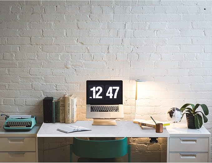 Kaboon Universal Tabletop 45.67"x23.62", Solid One-Piece Melamine Table Top, Double Desk L-Desk DIY, Home and Office, White Rock