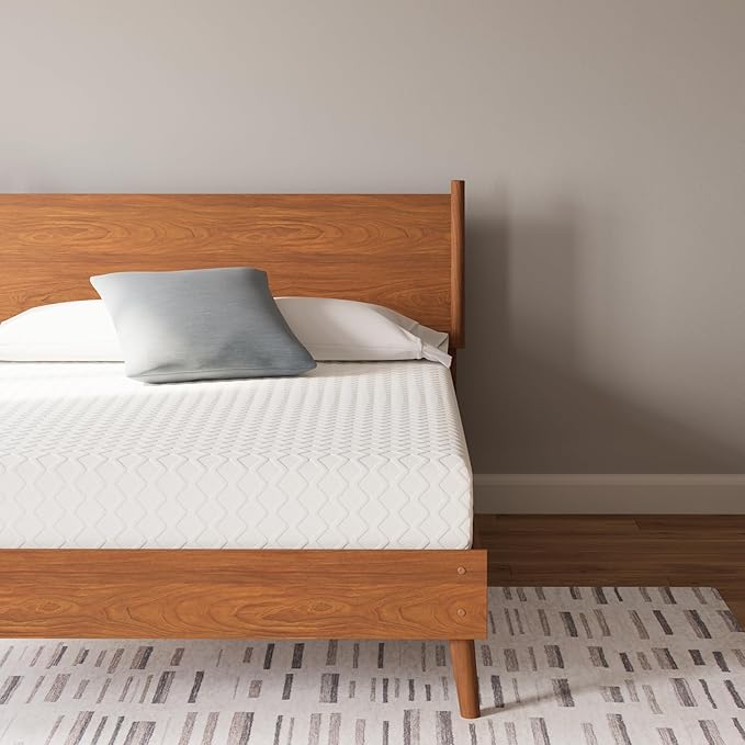 Signature Design by Ashley Full Size Chime 10 Inch Medium Firm Memory Foam Mattresswith Green Tea & Charcoal Gel for Pressure Relief, Fiberglass Free, Mattress In A Box