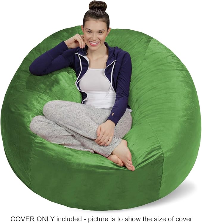 Sofa Sack Bean Bag Chair Cover, 5-Feet, Lime