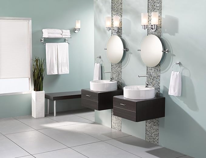Moen DN0792CH Iso 22-Inch x 22-Inch Frameless Pivoting Bathroom Tilting Mirror, Chrome