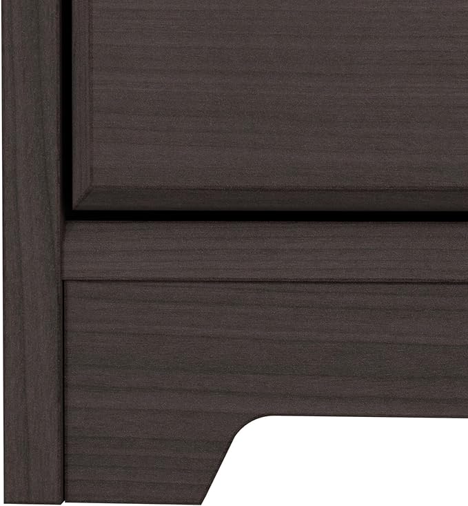 Bush Furniture Cabot L Shaped Computer Desk in Heather Gray | Corner Table with Drawers for Home Office