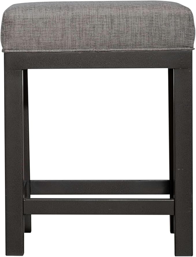 Liberty Furniture Industries Tanners Creek Uph Console Stool (3 Piece Set), W19 x D16 x H25, Medium Gray