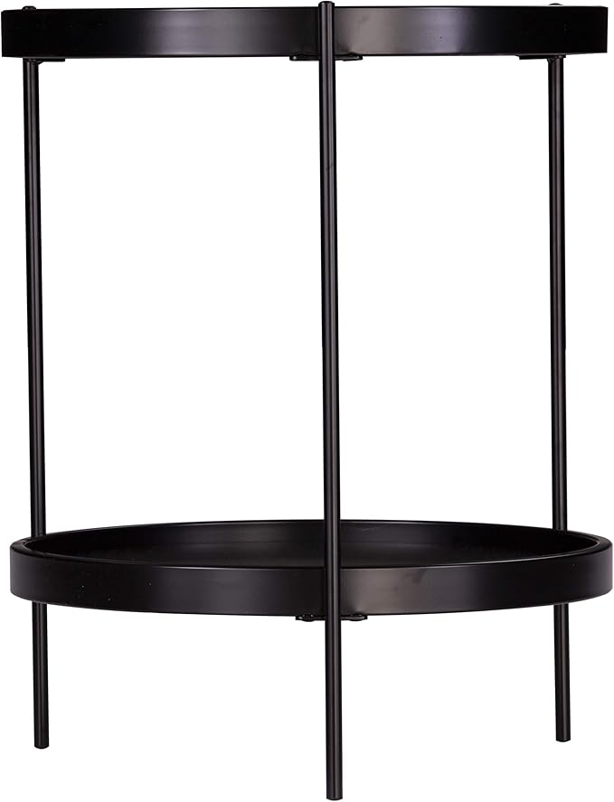 SEI Furniture Verlington End Table, Black