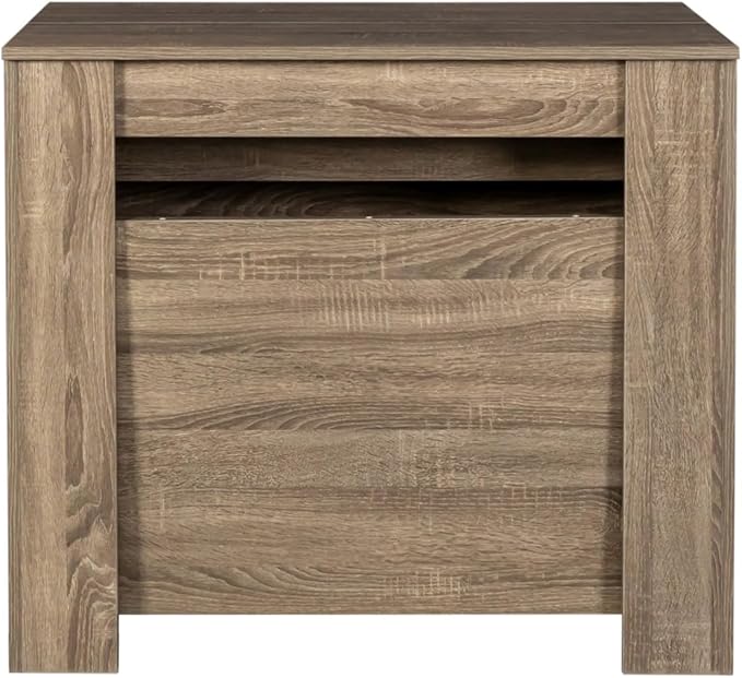 KEIKI 20"-118.5" L Extendable Foldable Dining Room Table for 1-10 People, Wood Multifunctional Rectangle Expandable Console Kitchen Living Meeting Room Furniture, 6 Tabletop Length Options, Barnwood