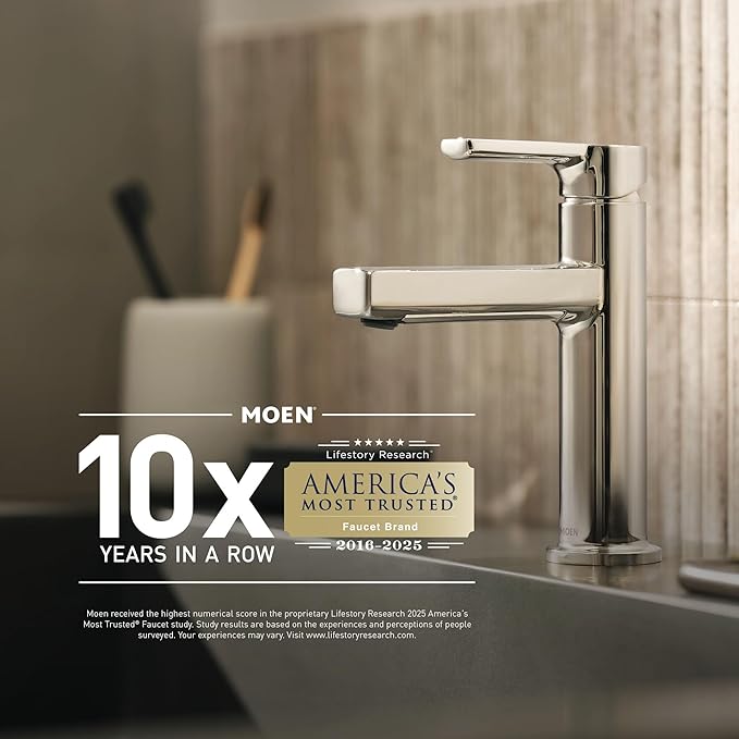 Moen DN0792BL Iso 22-Inch x 22-Inch Frameless Pivoting Bathroom Tilting Mirror, Matte Black
