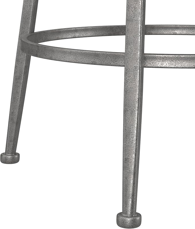 Hillsdale Stewart Indoor/Outdoor Swivel Counter Height Stool, Aged Pewter
