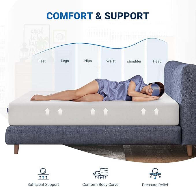 Avenco 10 Inch Full Size Mattress, Comfort Memory Foam Full Mattress in a Box for Refresh Sleep & Pressure Relief, Full Bed Mattresses CertiPUR-US Certified,Medium Firm