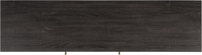 SAFAVIEH Claude TV Stand for up to 65" Flatscreen – Distressed Black, 2 Sliding Doors with Interior Storage, 2 Open Shelves, Entertainment Media Console (MED9610E)
