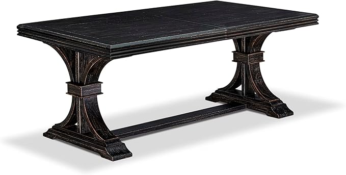 NET-SBB-TP - a Mid-Century Kitchen Table with Removable Rectangular Tabletop – Sand Blasting Black