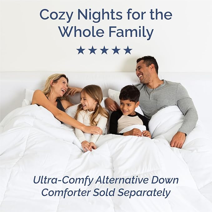 King Size 4 Piece Sheet Set - Comfy Breathable & Cooling Bed Sheets Set - Hotel Luxury Bedding for Women, Men, Kids, Teens, Boys & Girls - Deep Pockets, Soft & Wrinkle Free - Blue (Heathered Sheets)