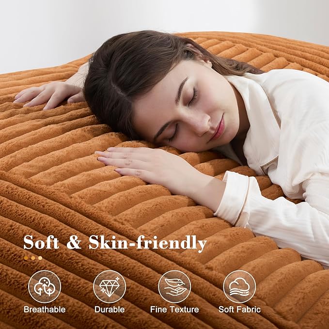 3-in-1 Giant Bean Bag Chair for Adults & Kid, Convertible Floor Sofa to Mattress, High-Density Foam Chair Bed with Washable Cover, Multi Functional Lounge Couch for Bedroom, Living Room (Orange)
