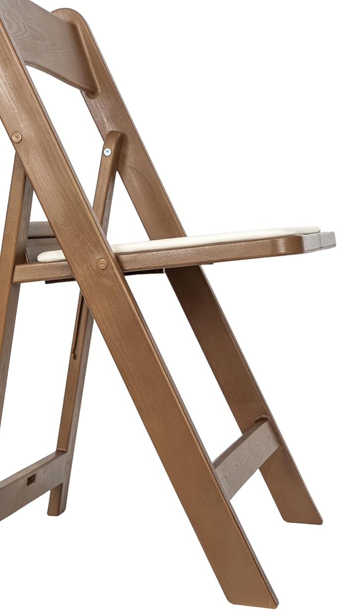 Flash Furniture Hercules Folding Resin – 800LB Weight Capacity Event Chair, Set of 1, Chestnut