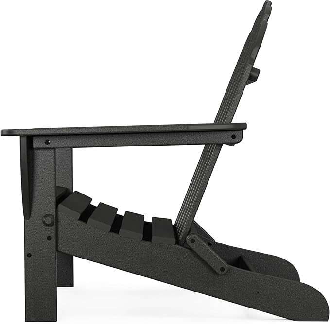 POLYWOOD AD5030BL Classic Folding Adirondack, Black