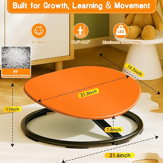Sensory Spinning Chair for Autistic Kids, Training Body Coordination Sit and Spin Sensory Toys for Kids, ADHD Autism Sensory Products Toys, Swivel Chair for Kid Toddlers Toy