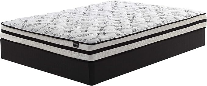 Signature Design by Ashley Twin Size Chime 8 Inch Medium Firm Innerspring Mattress with Pressure Relief Quilt Foam, Fiberglass Free, Mattress In A Box