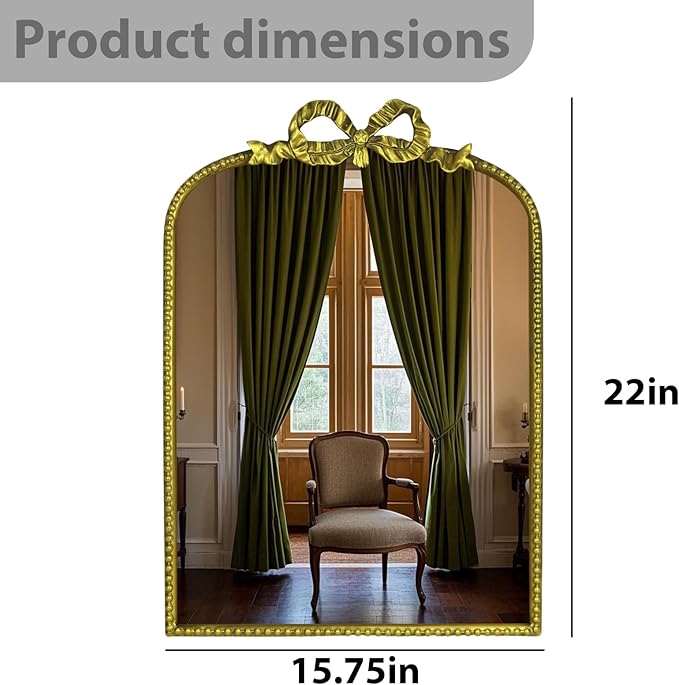 Baroque Decorative Mirror, European-Style Retro Gold Style Baroque Wall Hanging European-Style Makeup Mirror, Bathroom Mirror, Palace,Can be Used for Decoration