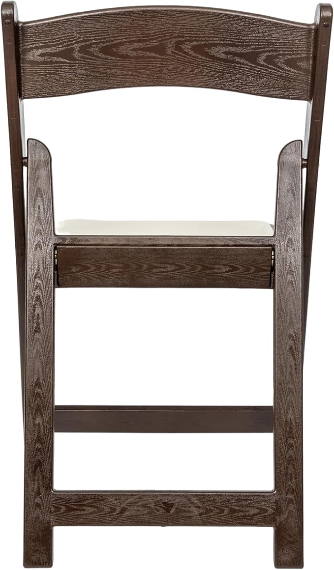 Flash Furniture Hercules Folding Resin– 2 Pack 800LB Weight Capacity Event Chair, Set of 2, Dark Brown
