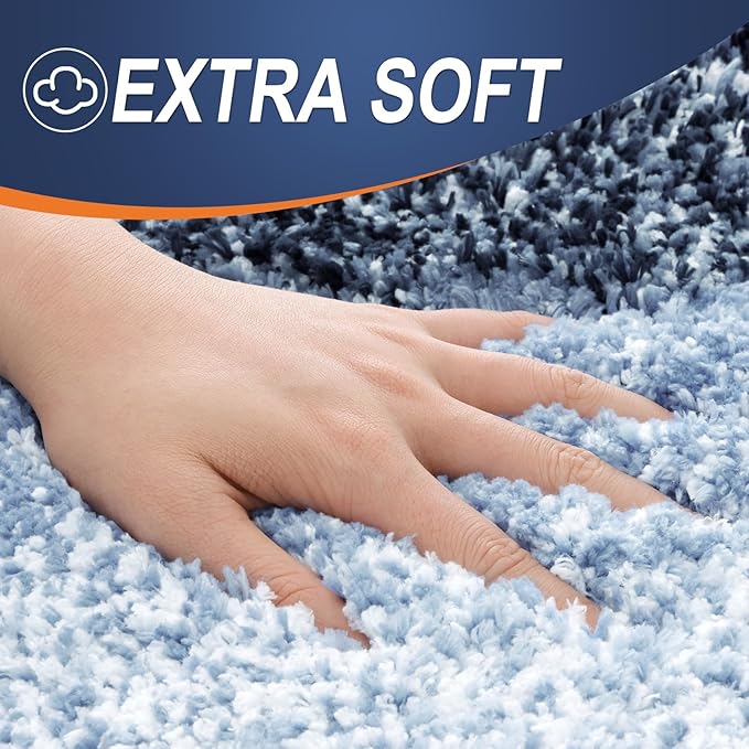 OLANLY Bathroom Runner Rugs 54x24, Extra Soft Absorbent Microfiber Bath Rugs, Rubber Backing, Quick Dry, Washable Bath Mats for Bathroom Floor, Tub and Shower, Home Decor Accessories, Navy Blue