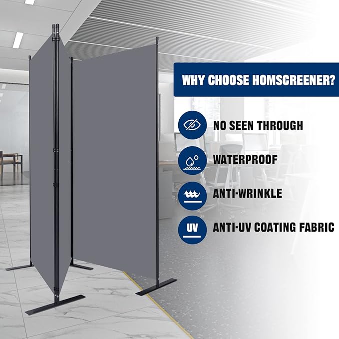 Room Divider 6FT Portable Room Dividers and Folding Privacy Screens, 102'' W Fabric Divider for Room Separation, 3 Panel Partition Room Dividers Freestanding Wall Divider Screen for Dorm Studio Office