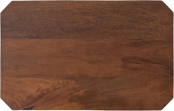 Kate and Laurel Talcott Modern Rectangle Wood Side Table, 16 x 10 x 25, Walnut Brown, Transitional Decorative Two-Tier End Table for Use as a Bedroom Nightstand or Living Room Accent