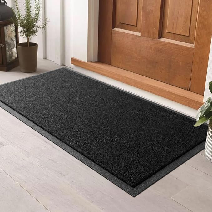 Amyracel Front Door Mat Indoor Outdoor Entrance, 24" x 48" All-Season Waterproof Heavy Duty Doormat for Outside Entry, Stain and Fade Resistant, Low Profile, Easy Clean Patio Entryway Mat