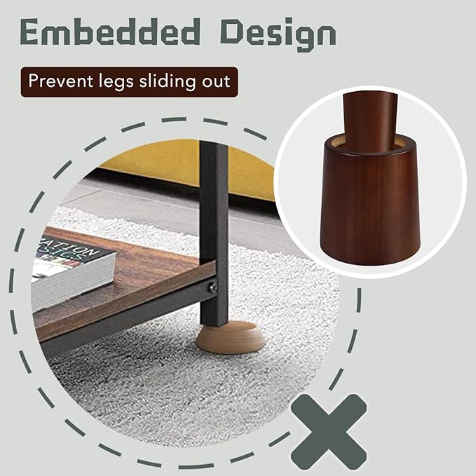Furniture Raisers Bed Risers - 4 Inch Wooden Circle Heavy Duty Furniture Height Extenders Lifts for Sofa Couch Desk Chair Table Base Raising Space, Convenient Store and Cleaning, Pack of 4