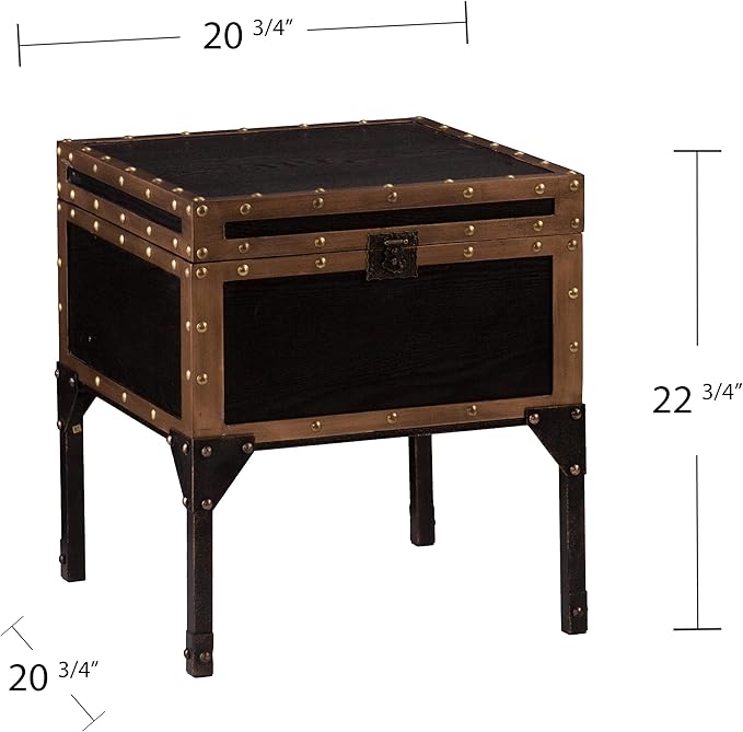 SEI Furniture End Table Trunk, Multicolor